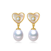 Hearts of Splendor Pearl Studs Earrings classic pearl studs perfect simple elegant anniversary jewelry
