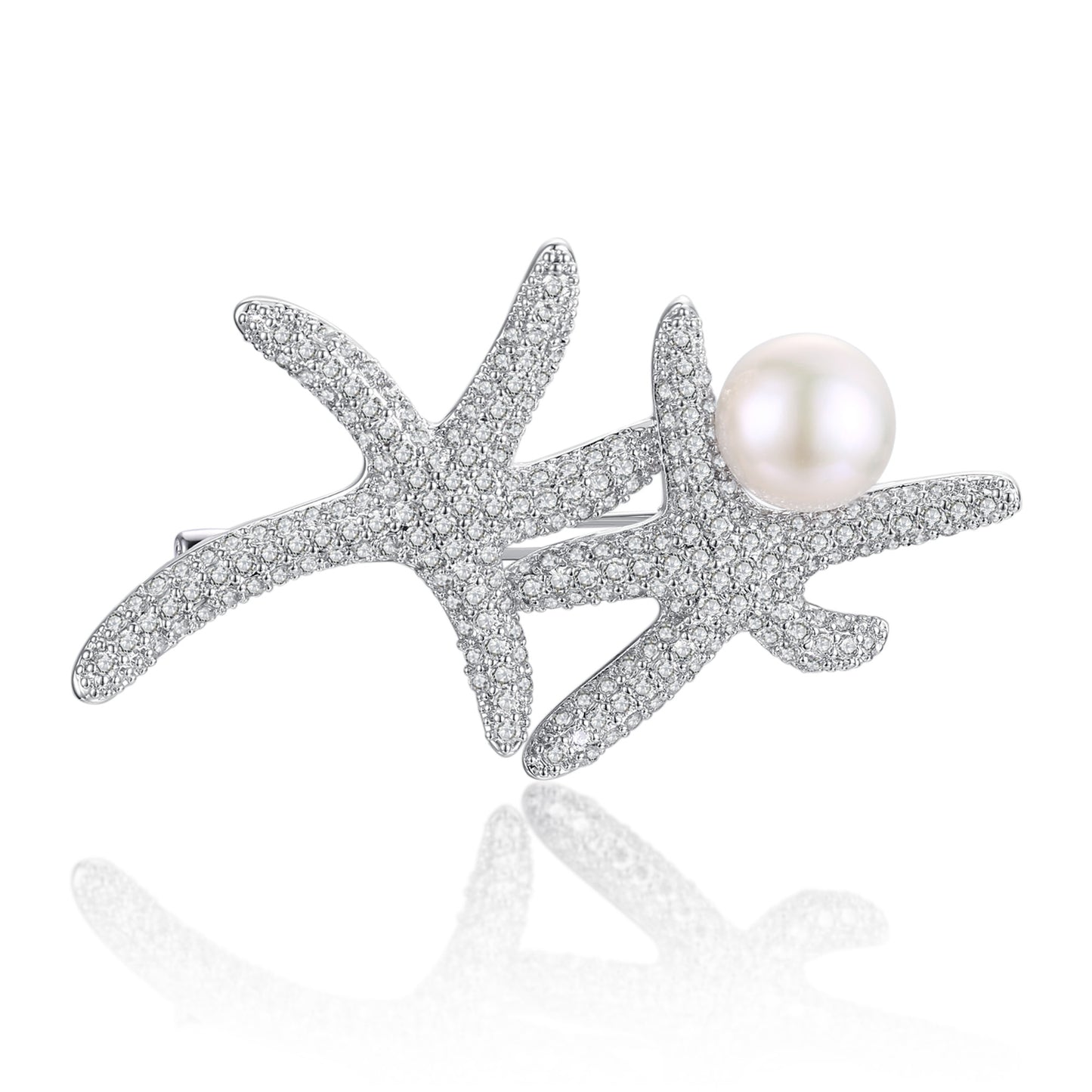 Sea Star Pearl Brooch