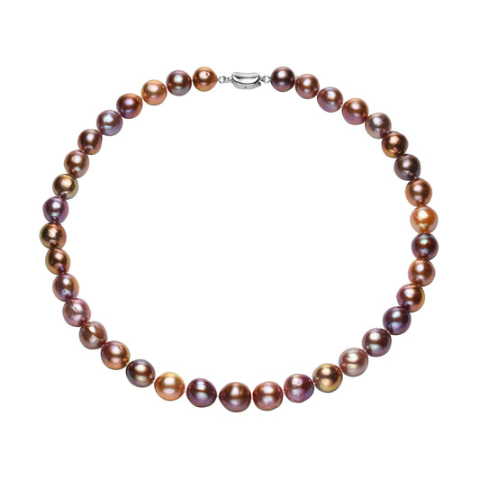 Rose Baroque Edison Full Pearls Necklace