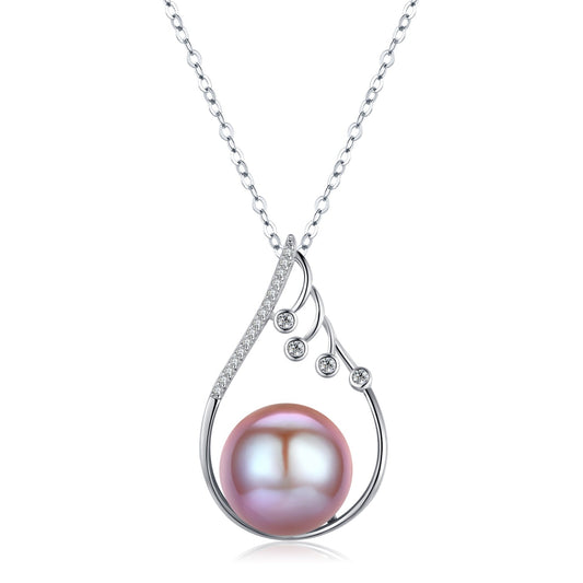 Teardrop Lavender Edison Pearl Necklace