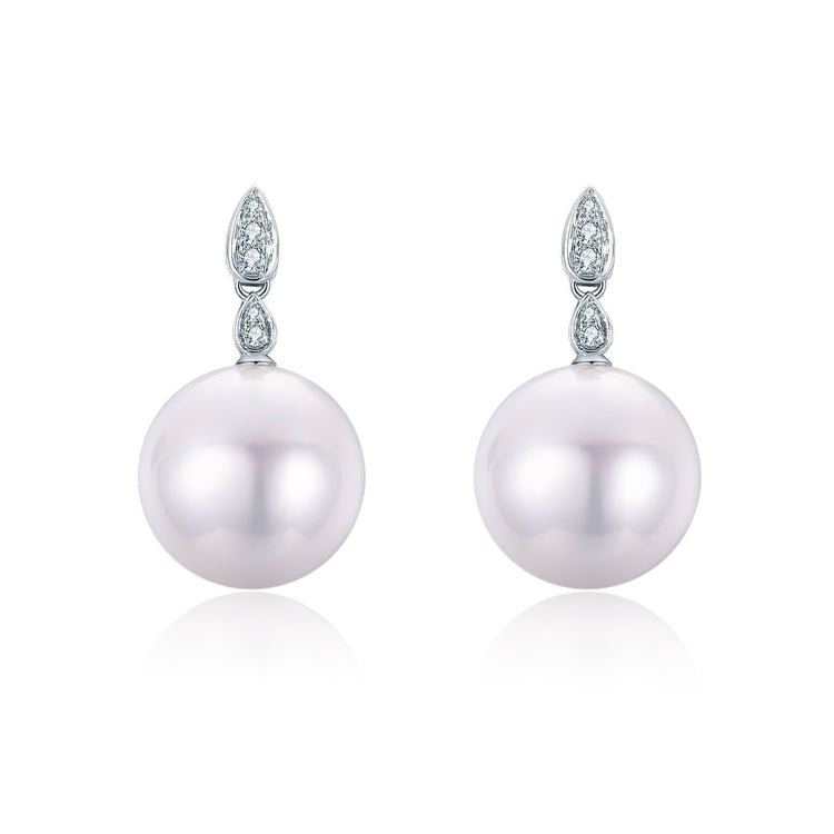 G14k French Vintage Style Pearl Earrings