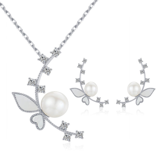 Fairytale Edison Pearl Necklace & Earrings Gift Set