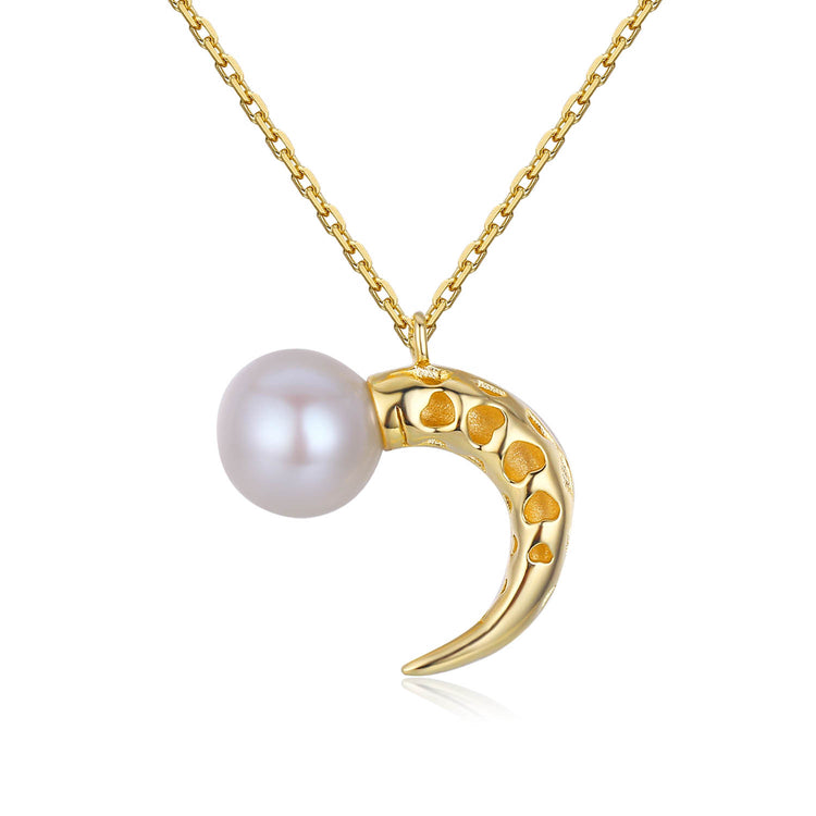 New Moon Pearl Necklace