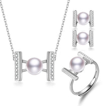 Forever Always Pearl Earrings Necklace Ring Set classic pearl jewelry set with refined shine for special occasions