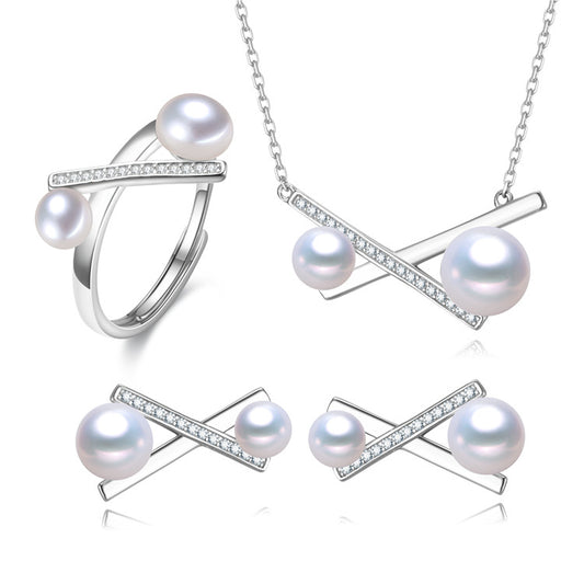 Fancy pearl necklace, modern pearl necklace