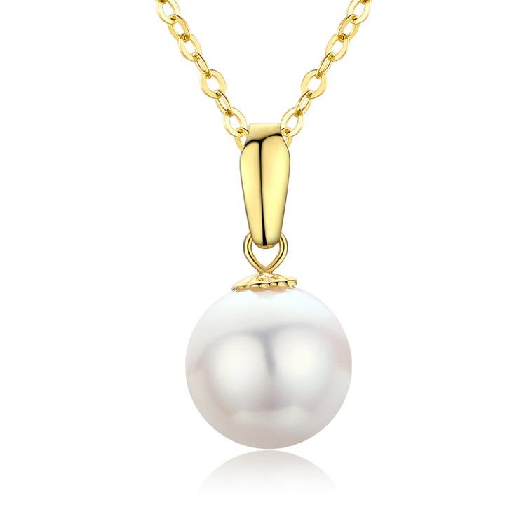 G18K Simple Round Pearl Pendant