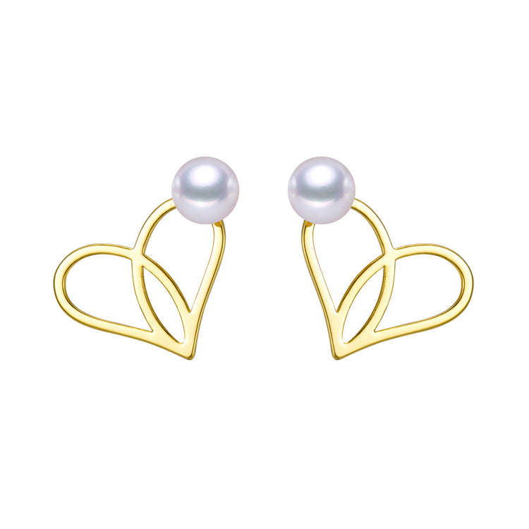 Loving Hearts Pearl Earrings