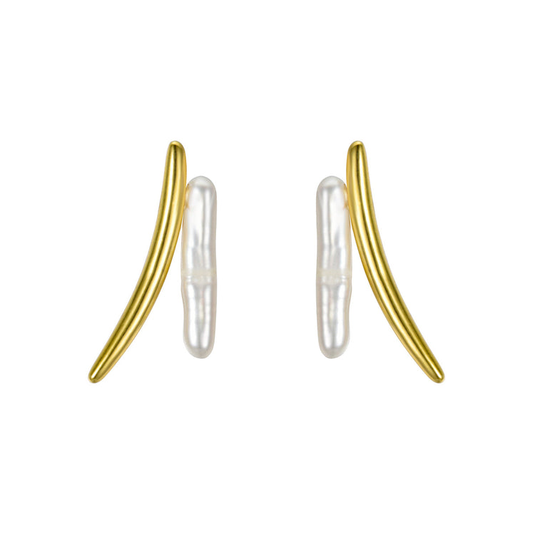 Golden Couples Freshwater Pearl Earrings