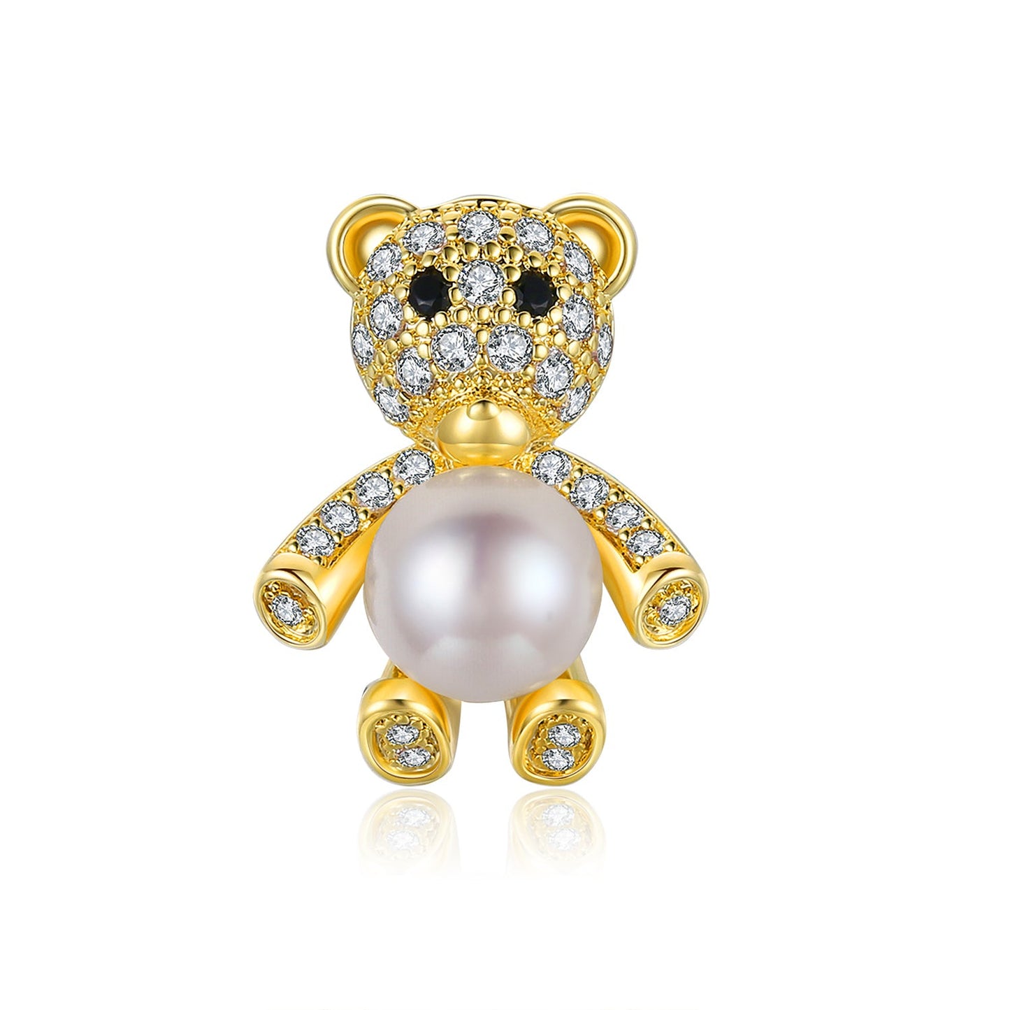 Teddy Bear Pearl Pin