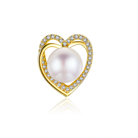 You Are Being Loved Heart Pearl Pin