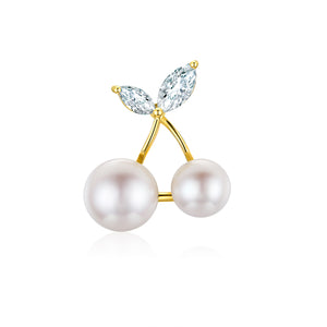 Modern Cherry Pearl Pin