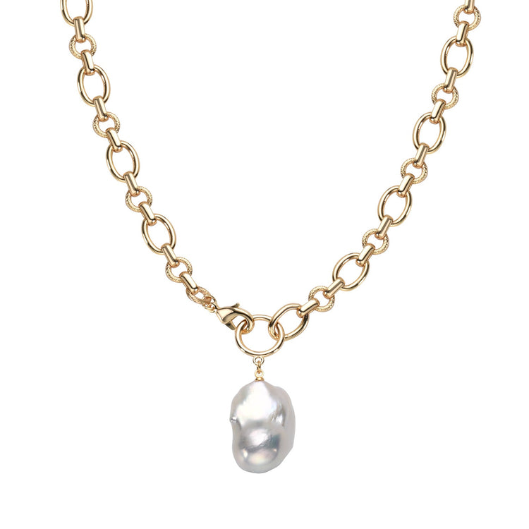 Modern Queen Baroque Pearl Necklace