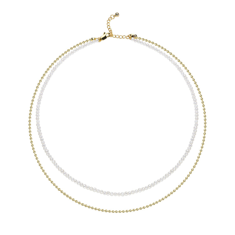 Forever Elegance 3mm Freshwater Pearl Necklace
