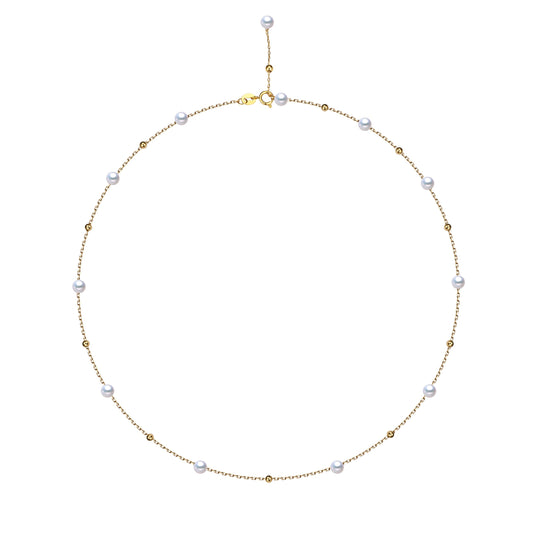 G18k Timeless Beauty Tin Cup Pearl Necklace