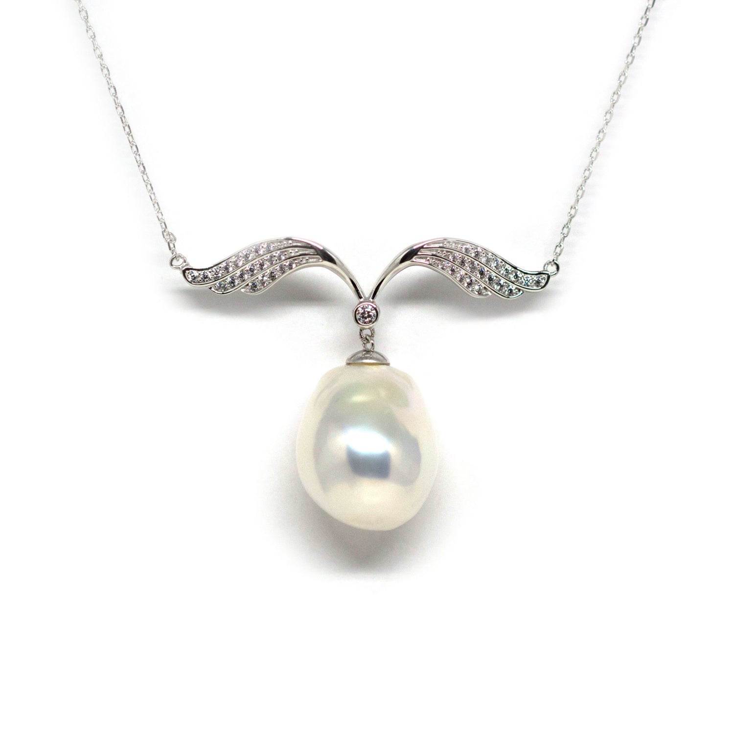 Angel Wings Baroque Edison Pearl Necklace - Timeless Pearl