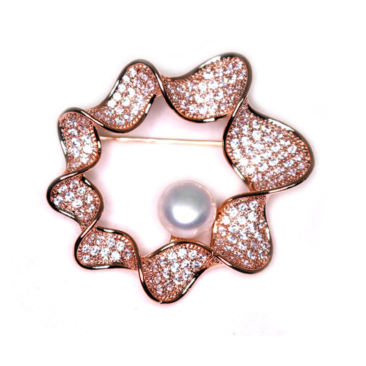 Ocean Wave Pearl Brooch - Timeless Pearl