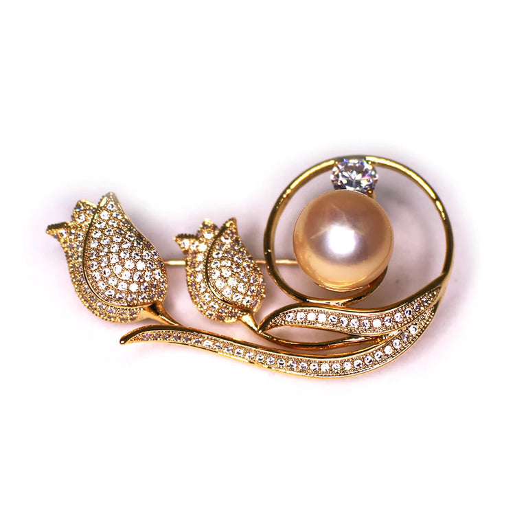 Lovely Tulip Edison Pearl Brooch - Timeless Pearl