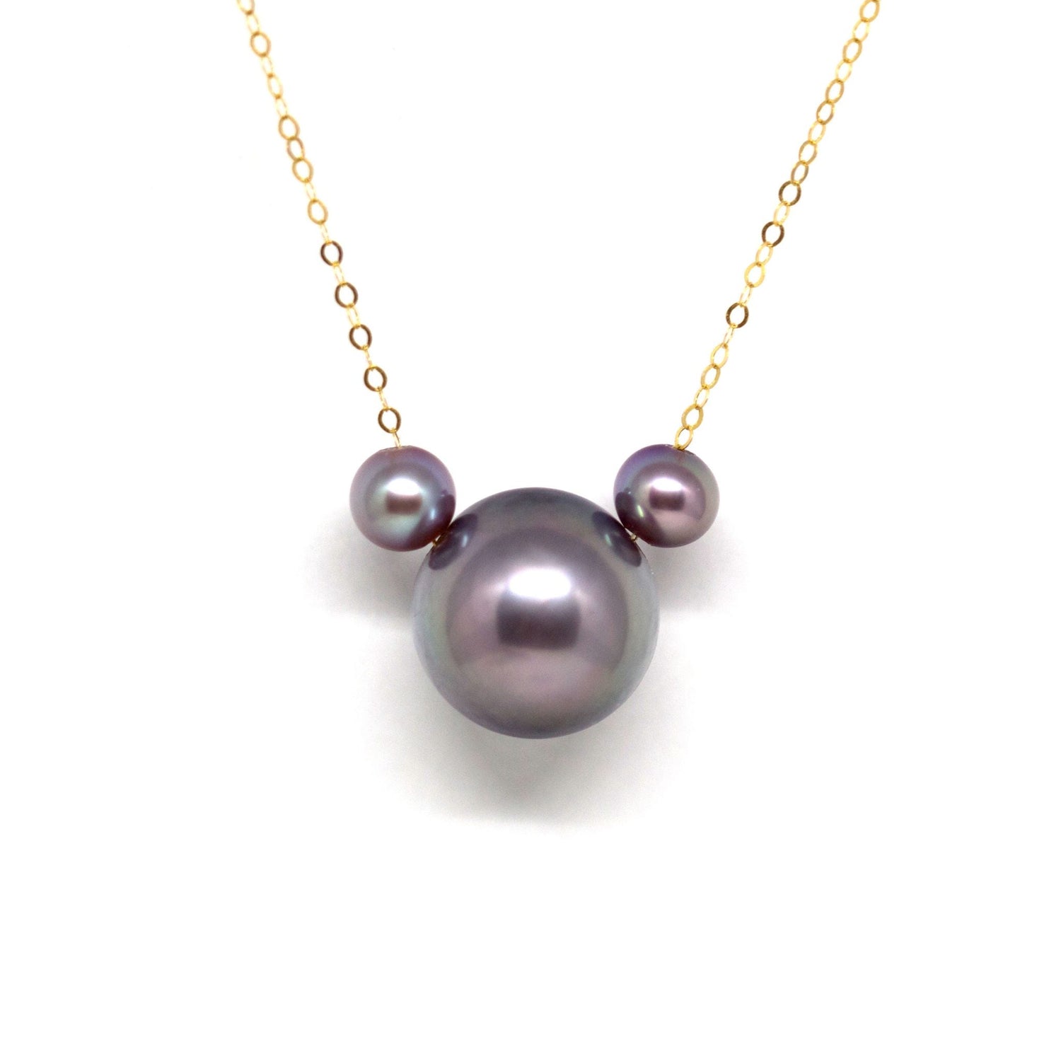 G18k Elegant Mickey Mouse Edison Pearl Necklace - Timeless Pearl