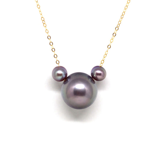 G18k Elegant Mickey Mouse Edison Pearl Necklace - Timeless Pearl
