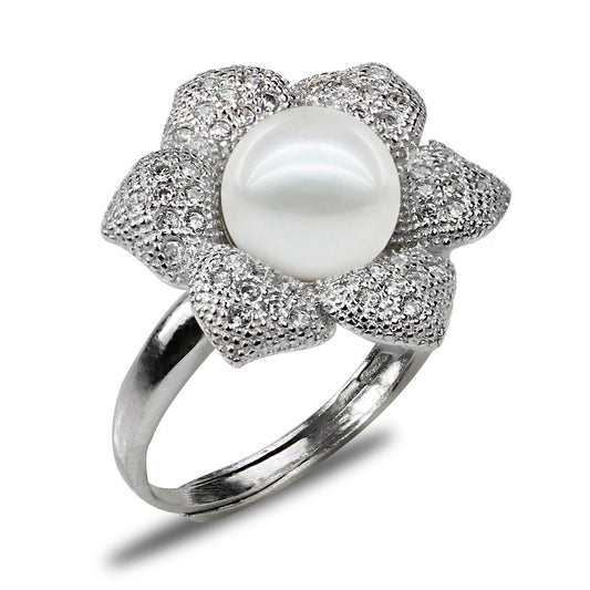 Blooming Flower Pearl Ring - Timeless Pearl