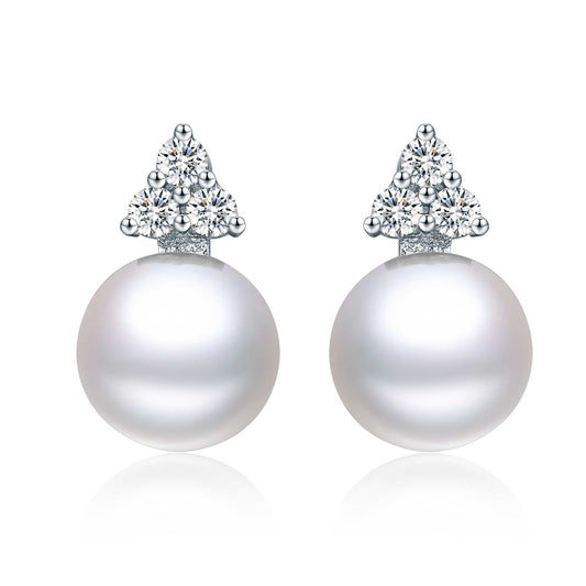 Trinity White Earrings - Timeless Pearl