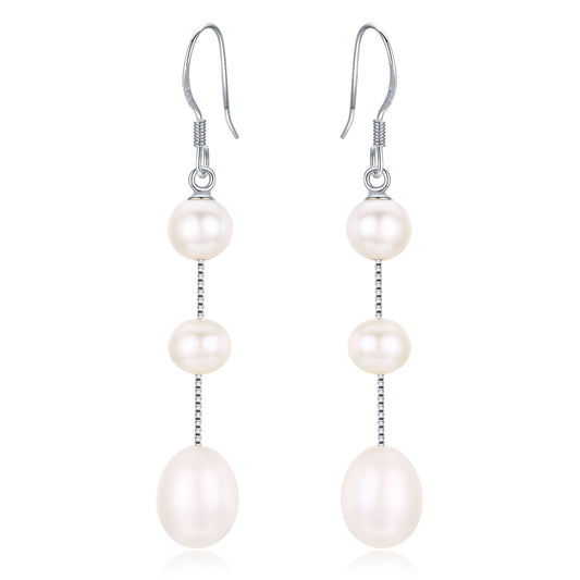 Three Drops Pearl Earrings - Timeless Pearl