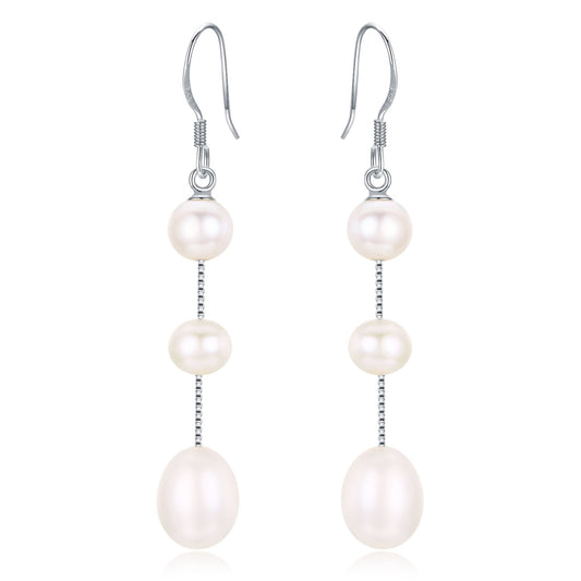 Three Drops Pearl Earrings - Timeless Pearl