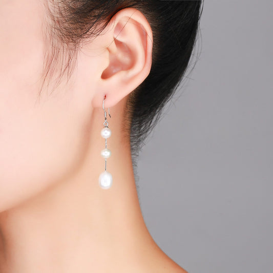 Three Drops Pearl Earrings - Timeless Pearl