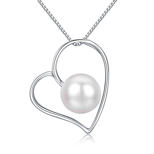 Center of Heart Pearl Necklace - Timeless Pearl