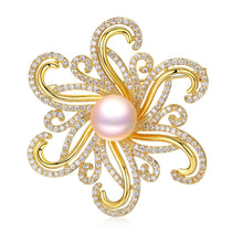 Burning Flames Edison Pearl Brooch styled on a modern blazer for elegant everyday sophistication