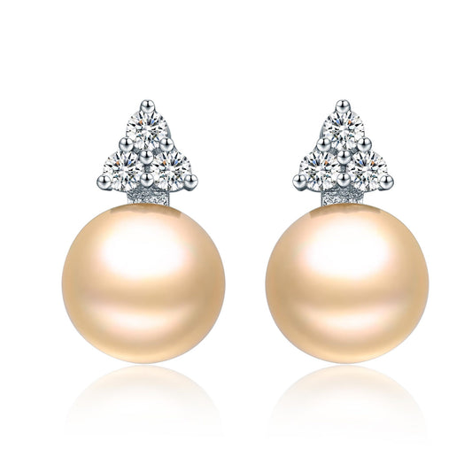 Trinity Peach Earrings - Timeless Pearl