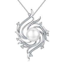 Sunburst Pearl Necklace delicate pearl pendant for V neck bridal styling.