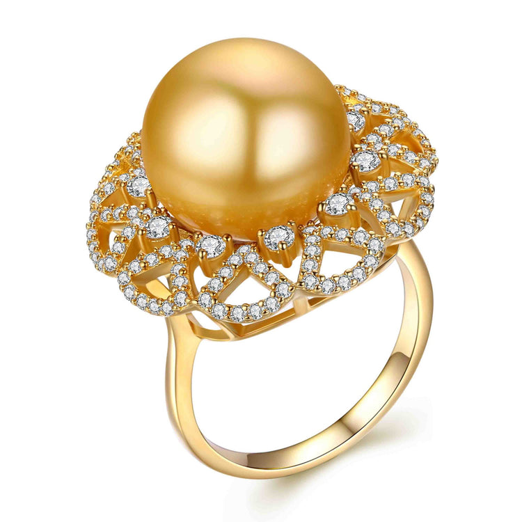 Golden Mandala Edison Pearl Ring - Timeless Pearl