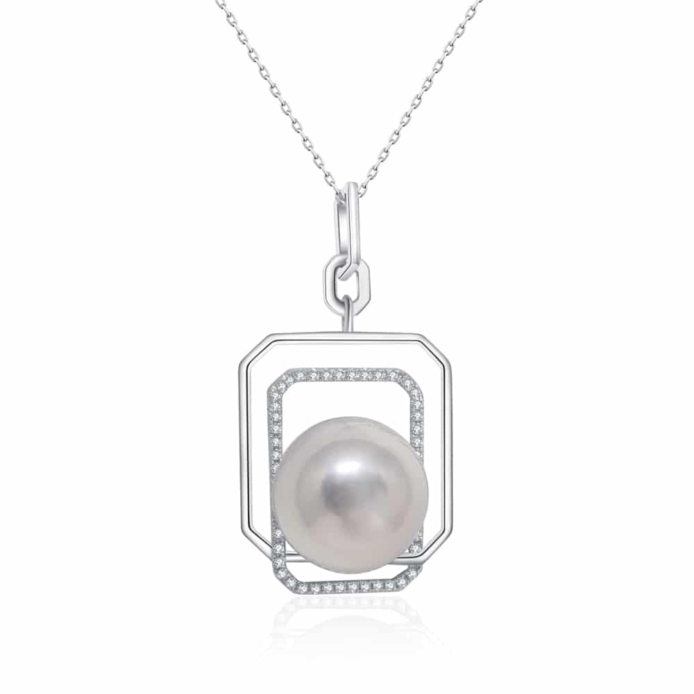 G18k Diamonds Lavender Bronze Edison Pearl Necklace - Timeless Pearl