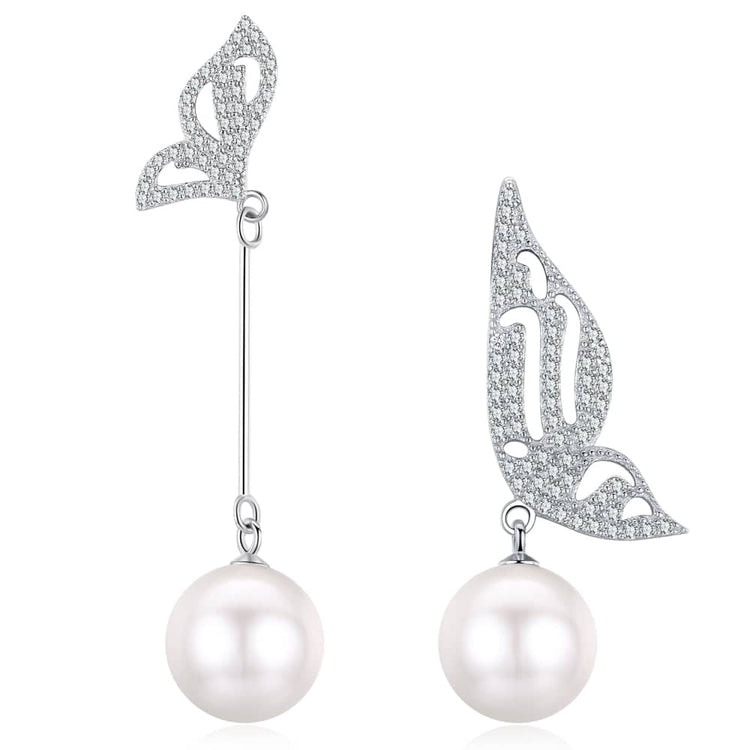 Angel Wings Edison Pearl Earrings - Timeless Pearl