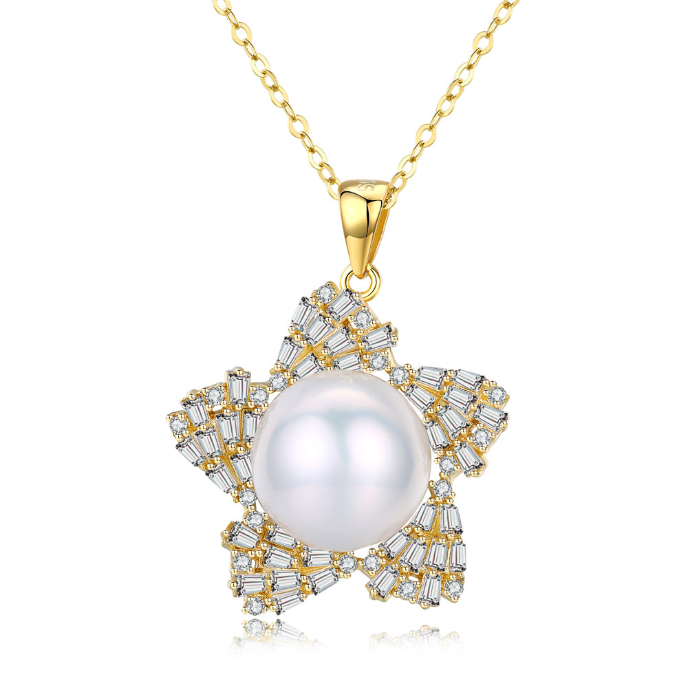 Starlit Classic Pearl Necklace - Timeless Pearl