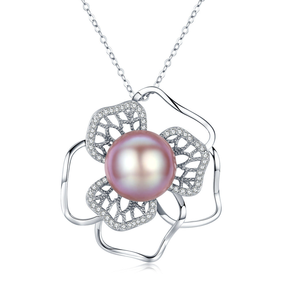 Floral Fantasy Pink Pearl Necklace - Timeless Pearl
