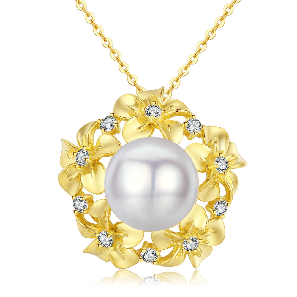 Golden Wreath Pearl Necklace - Timeless Pearl
