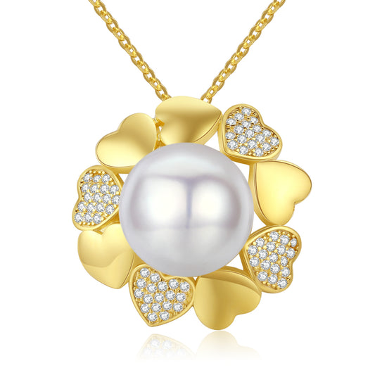 Golden Heartthrob Pearl Necklace - Timeless Pearl