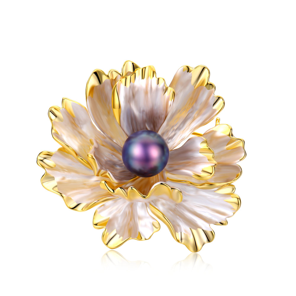 Purple Spring Pearl Brooch - Timeless Pearl
