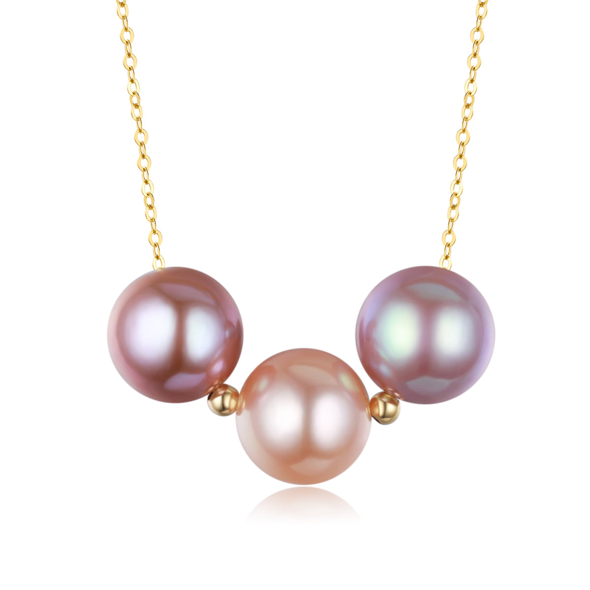 G18k Triple Edison Pearls Necklace - Timeless Pearl