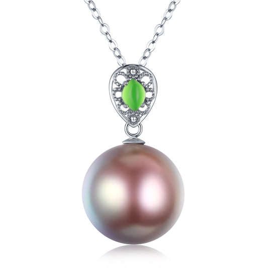 G18k Hidden Gem Mauve Pearl Necklace - Timeless Pearl