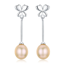 Tiny Butterfly Drop Earrings elegant pearl drop earrings with delicate butterfly design for expressive style