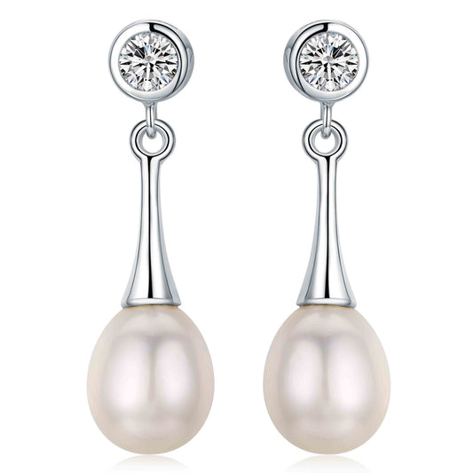 Elegant Water Drop Earrings - Timeless Pearl
