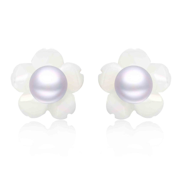 5mm Sterling Silver Pearl Studs Earrings