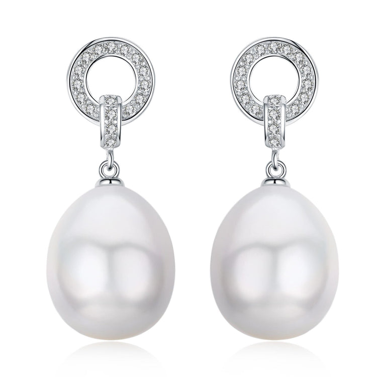 Perfect Circle Edison Pearl Earrings - Timeless Pearl