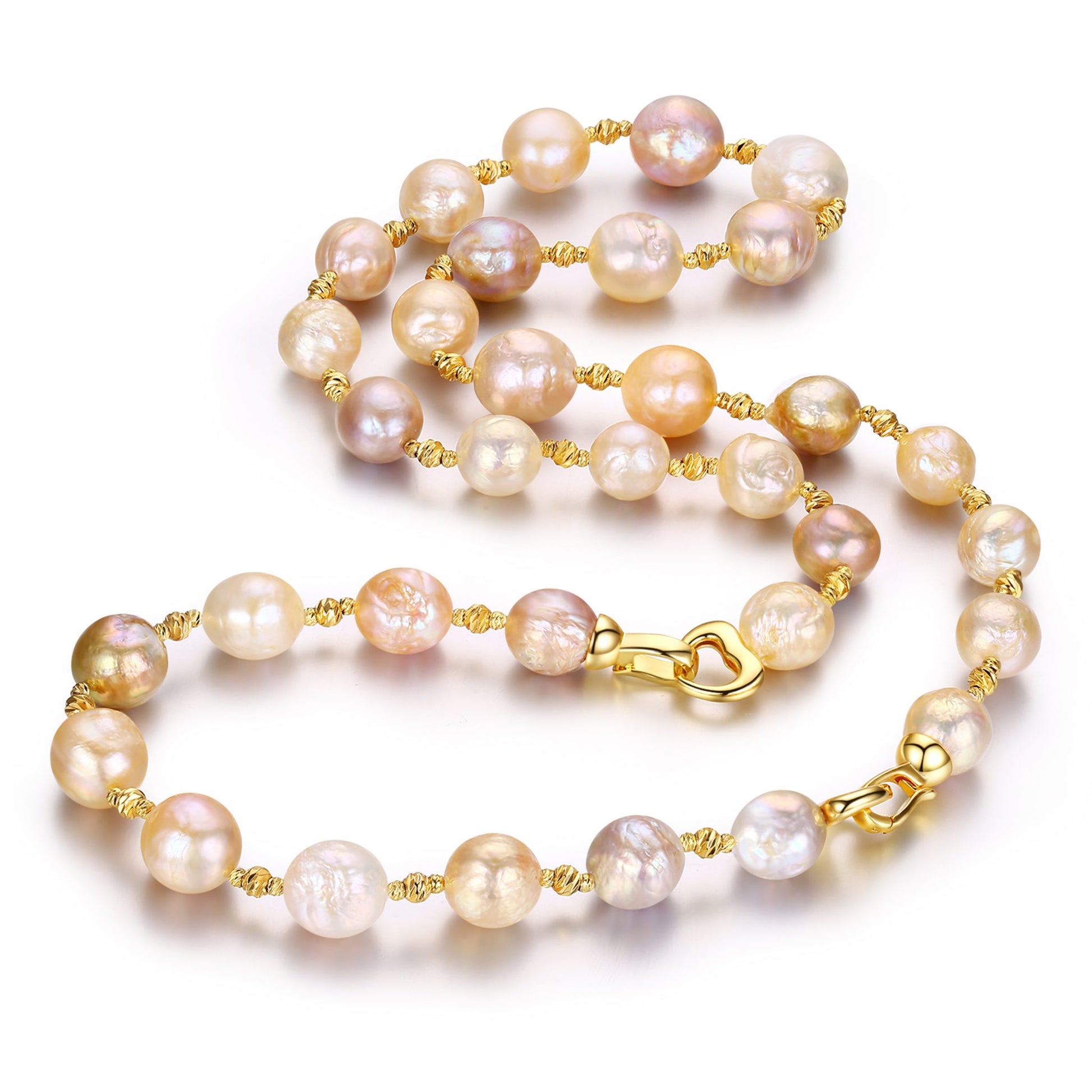 Golden Baroque Edison Pearl Necklace & Bracelet Set - Timeless Pearl