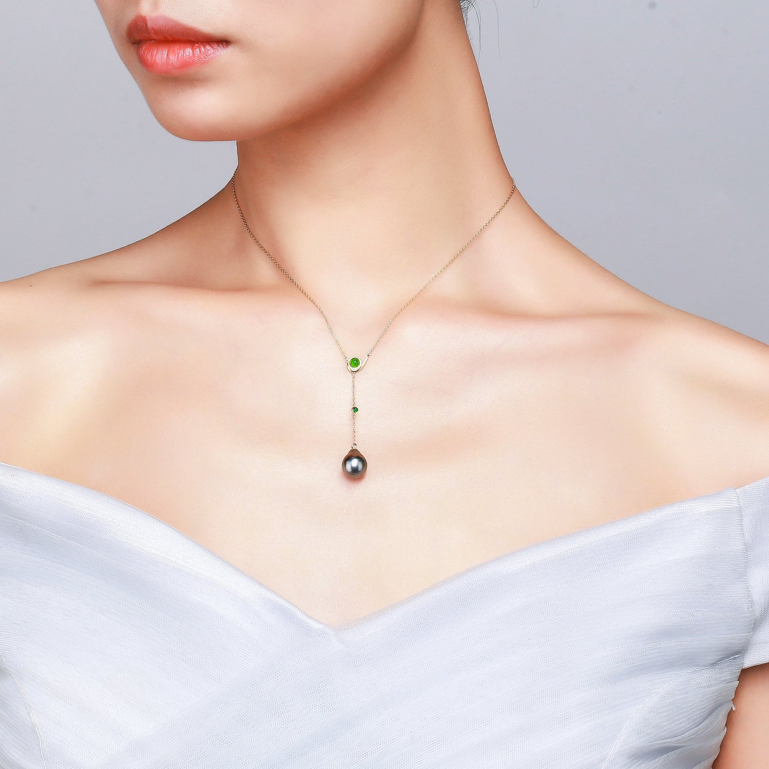 Green Angel Tahitian Pearl Necklace - Timeless Pearl
