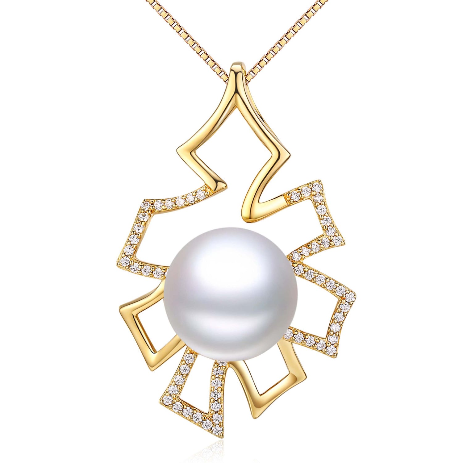 GOLDEN TREE OF LIFE EDISON PEARL NECKLACE - Timeless Pearl