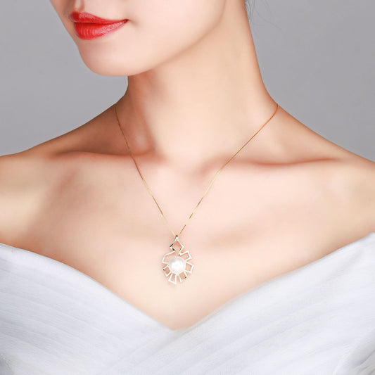 GOLDEN TREE OF LIFE EDISON PEARL NECKLACE - Timeless Pearl